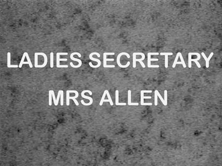 1161 Ladies Secretary