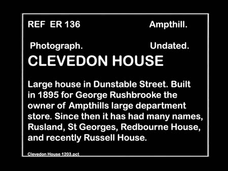 Clevedon House Date ? 01